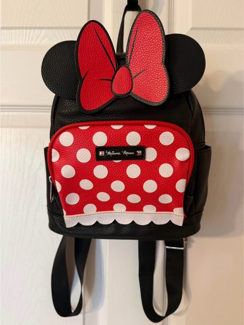 Aldi Disney Black and Red Minnie-Inspired Polka Dot Mini Backpack